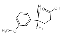 Benzenebutanoic acid, g-cyano-3-methoxy-g-methyl- Structure