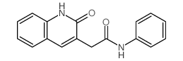 3-Quinolineacetamide,1,2-dihydro-2-oxo-N-phenyl-结构式