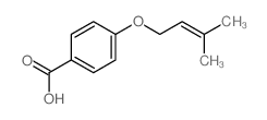 Benzoic acid,4-[(3-methyl-2-buten-1-yl)oxy]- Structure