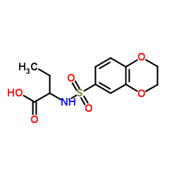 2-(2,3-DIHYDRO-BENZO[1,4]DIOXINE-6-SULFONYLAMINO)-BUTYRIC ACID Structure