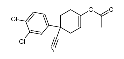 4-Cyano-4-(3',4'-dichlorophenyl)cyclohex-1-enyl acetate结构式