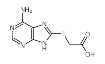 [(6-氨基-9H-嘌呤-8-基)磺酰基]乙酸结构式