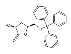 (3S,5S)-3-hydroxy-5-((trityloxy)methyl)dihydrofuran-2(3H)-one结构式