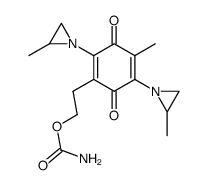 2-(2-carbamoyloxy-ethyl)-5-methyl-3,6-bis-(2-methyl-aziridin-1-yl)-[1,4]benzoquinone结构式