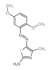 N-[(2-imino-4-methyl-1,3-thiazol-5-ylidene)amino]-2,5-dimethoxy-aniline Structure