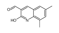 6,8-DIMETHYL-2-OXO-1,2-DIHYDRO-3-QUINOLINECARBALDEHYDE结构式