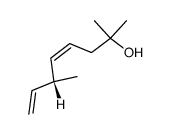 (6S,4Z)-2,6-Dimethyl-4,7-octadien-2-ol structure