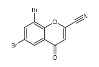 6,8-dibromo-4-oxo-4H-chromene-2-carbonitrile Structure