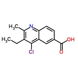 4-Chloro-3-ethyl-2-methyl-6-quinolinecarboxylic acid Structure