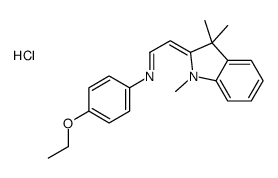 2-[2-[(4-ethoxyphenyl)amino]vinyl]-1,3,3-trimethyl-3H-indolium chloride结构式