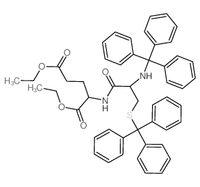 diethyl 2-[[2-(tritylamino)-3-tritylsulfanyl-propanoyl]amino]pentanedioate结构式