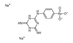 disodium [4-[(4,6-diamino-1,3,5-triazin-2-yl)amino]phenyl]arsonate结构式