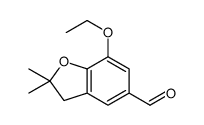 5-Benzofurancarboxaldehyde,7-ethoxy-2,3-dihydro-2,2-dimethyl-(9CI)结构式