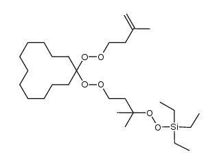 1-[(3-methyl-3-butenyl)dioxy]-1-[[3-methyl-3-[(triethylsilyl)dioxy]butyl]dioxy]cyclododecane Structure