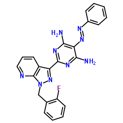 2- [1-(2-氟苄基)-1H-吡唑并[3,4-b]吡啶-3-基] -5-[(E)-苯基重氮-1-基]嘧啶-4,6-二胺图片