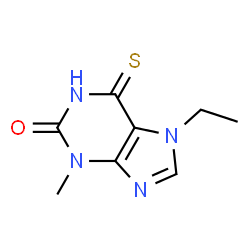 2H-Purin-2-one,7-ethyl-1,3,6,7-tetrahydro-3-methyl-6-thioxo-(9CI)结构式