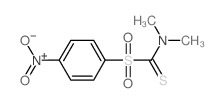 N,N-dimethyl-1-(4-nitrophenyl)sulfonyl-methanethioamide structure