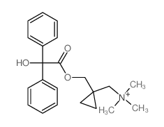 [1-[(2-hydroxy-2,2-diphenyl-acetyl)oxymethyl]cyclopropyl]methyl-trimethyl-azanium结构式