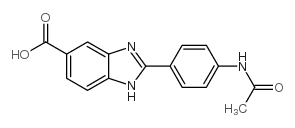 2-(4-acetamidophenyl)-3H-benzimidazole-5-carboxylic acid结构式