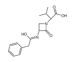 (2R)-3-methyl-2-[(3S)-2-oxo-3-[(2-phenylacetyl)amino]azetidin-1-yl]butanoic acid Structure