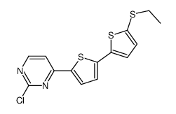 2-chloro-4-[5-(5-ethylsulfanylthiophen-2-yl)thiophen-2-yl]pyrimidine Structure