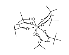 [tris(dipivaloylmethanato)diaqua]Eu(III) Structure