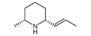 (2R,6R)-2-methyl-6-prop-1-enyl-piperidine structure