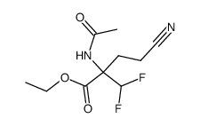 ethyl 2-acetylamino-2-difluoromethyl-4-cyanobutanoate Structure