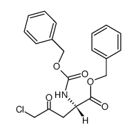 benzyl L-2-benzyloxycarbonylamino-5-chloro-4-oxopentanoate结构式