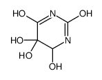 5,5,6-trihydroxy-1,3-diazinane-2,4-dione结构式