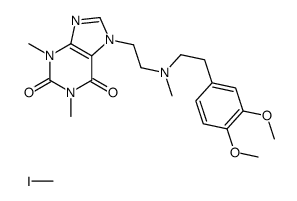 7-[2-[2-(3,4-dimethoxyphenyl)ethyl-methylamino]ethyl]-1,3-dimethylpurine-2,6-dione,iodomethane结构式