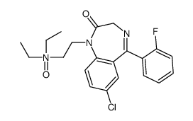 2-[7-chloro-5-(2-fluorophenyl)-2-oxo-3H-1,4-benzodiazepin-1-yl]-N,N-diethylethanamine oxide Structure