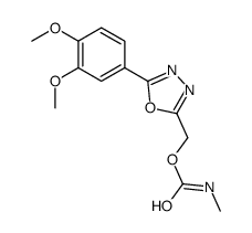 [5-(3,4-dimethoxyphenyl)-1,3,4-oxadiazol-2-yl]methyl N-methylcarbamate结构式