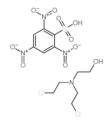 2-[bis(2-chloroethyl)amino]ethanol; 2,4,6-trinitrobenzenesulfonic acid结构式