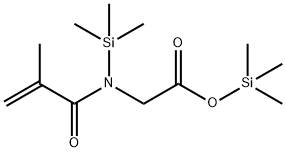N-(2-Methyl-1-oxo-2-propenyl)-N-(trimethylsilyl)glycine trimethylsilyl ester Structure