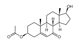 3β-acetoxy-17β-hydroxy-5-androsten-7-one结构式