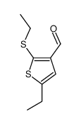 5-ethyl-2-ethylsulfanylthiophene-3-carbaldehyde结构式