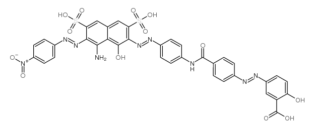 5-[[4-[[[4-[[8-amino-1-hydroxy-7-[(4-nitrophenyl)azo]-3,6-disulpho-2-naphthyl]azo]phenyl]amino]carbonyl]phenyl]azo]salicylic acid结构式