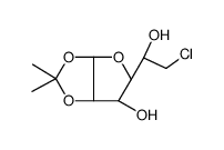 1,2-isopropylidene-6-chloro-deoxyglucofuranose Structure