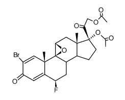 2-bromo-9beta,11beta-epoxy-6beta-fluoro-17,21-dihydroxypregna-1,4-diene-3,20-dione 17,21-di(acetate) picture