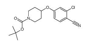 2-chloro-4-[(1-tert-butoxycarbonyl-4-piperidinyl)oxy]benzonitrile结构式