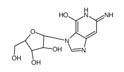 6-amino-3-[(2R,3R,4S,5R)-3,4-dihydroxy-5-(hydroxymethyl)oxolan-2-yl]-5H-imidazo[4,5-c]pyridin-4-one结构式