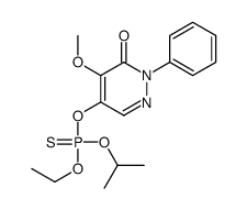 Thiophosphoric acid O-ethyl O-isopropyl O-(1,6-dihydro-5-methoxy-6-oxo-1-phenylpyridazin-4-yl) ester Structure