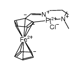 [Pt((η5-C5H3-CHN-(CH2)3-N(CH3)2)Fe(η5-C5H5))Cl]结构式