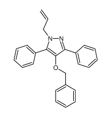 3,5-diphenyl-4-phenylmethoxy-1-prop-2-enylpyrazole结构式