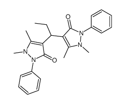 1,5,1',5'-tetramethyl-2,2'-diphenyl-1,2,1',2'-tetrahydro-4,4'-propane-1,1-diyl-bis-pyrazol-3-one结构式