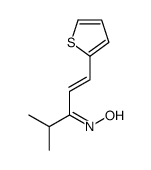 N-(4-methyl-1-thiophen-2-ylpent-1-en-3-ylidene)hydroxylamine结构式