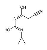 2-cyano-N-(cyclopropylcarbamoyl)acetamide结构式