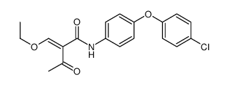 N-[4-(4-chlorophenoxy)phenyl]-2-(ethoxymethylidene)-3-oxobutanamide结构式