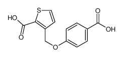 3-[(4-carboxyphenoxy)methyl]thiophene-2-carboxylic acid Structure